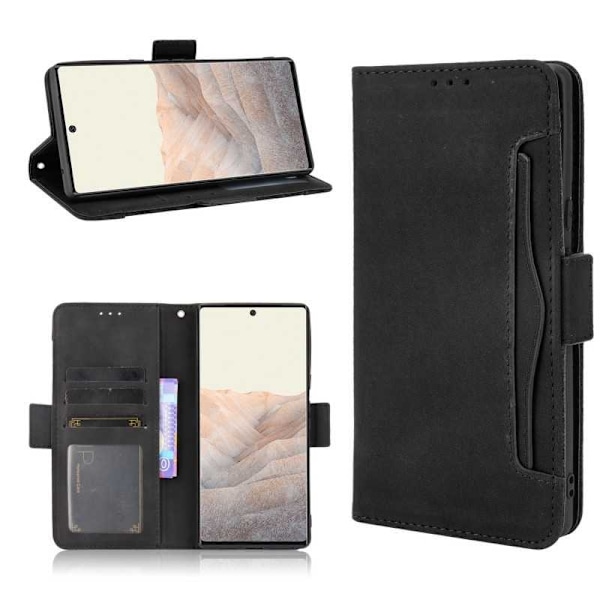 Google Pixel 6 Wallet Case PU-læder 6-SLOT Winston V3 Black