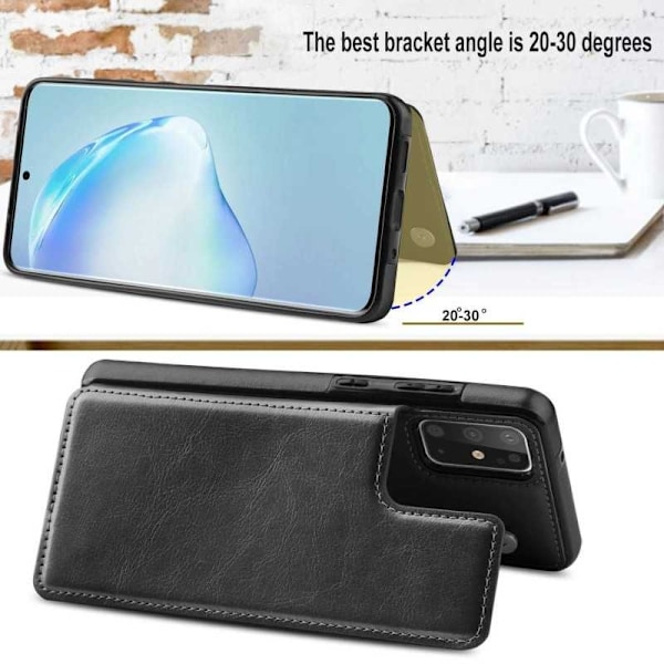 Samsung S20 Plus Shockproof Cover Card Holder 3-SLOT Flippr Black