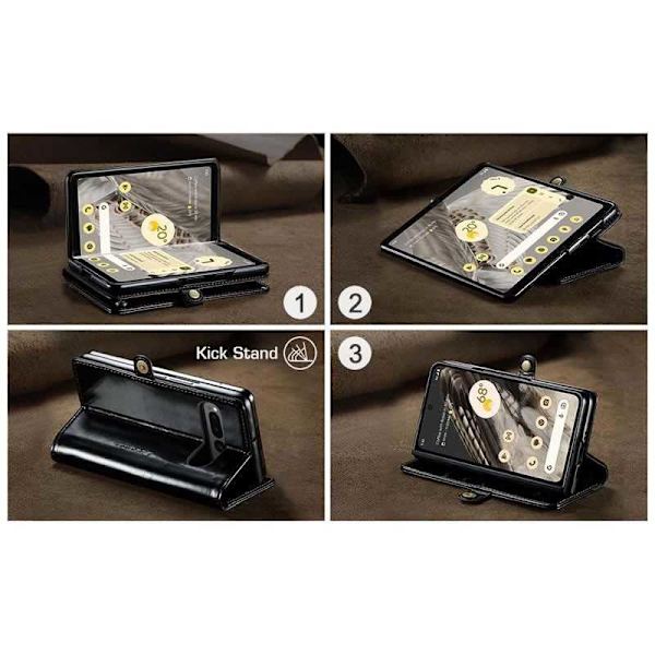 CaseMe Slim Retro Wallet Case RFID-beskyttelse Samsung Galaxy Z Fold 5 Black