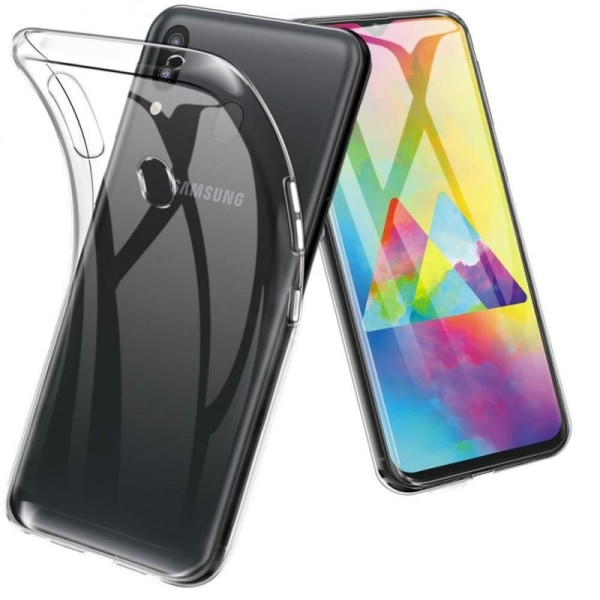 Samsung M20 iskuja vaimentava silikonikotelo Simple Transparent