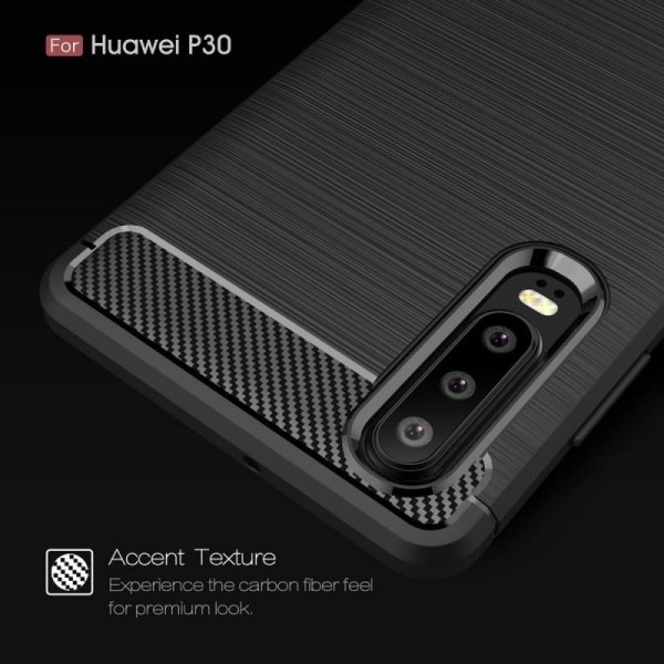 Huawei P30 Iskunkestävä Iskunvaimennuskuori SlimCarbon Black