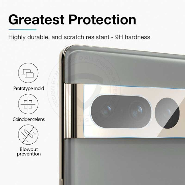 2-PACK Google Pixel 8 Pro Protection Linssinsuojaus Kameran suojaus