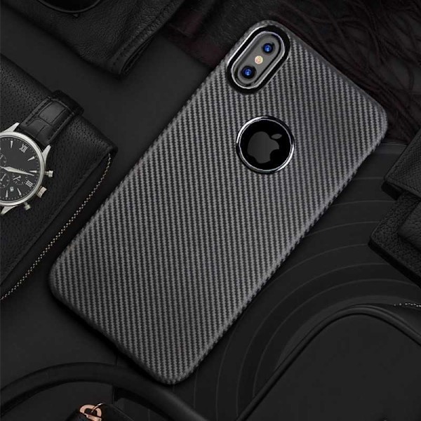iPhone XS Max Stöttåligt Skal FullCarbon V2 Svart