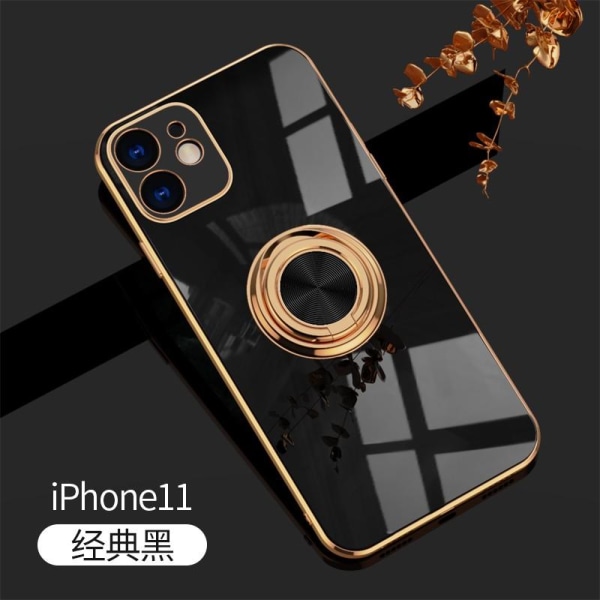 iPhone 11 Elegant & Stöttåligt Skal med Ringhållare Flawless Mörkgrön