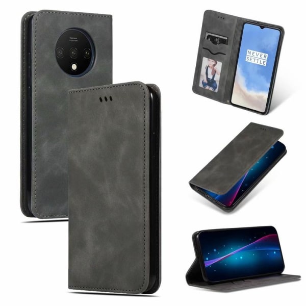 OnePlus 7T Exclusive Flip Case Card-rom Suede Black