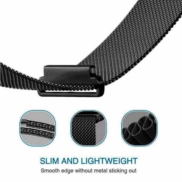 Fitbit Inspire HR Rannekoru Milanese Loop Black Black