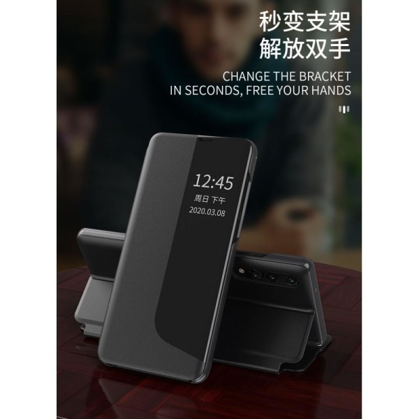 Huawei P20 Pro Stilfuldt Smart View Case - Sort Black