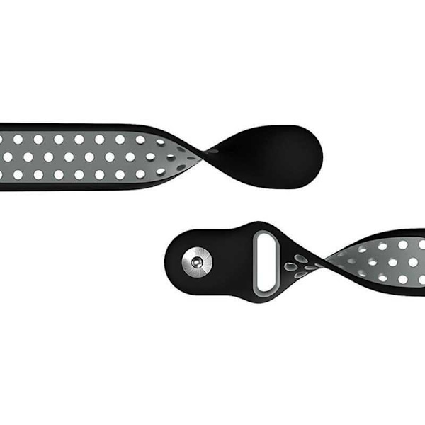 Universaali tyylikäs kellon ranneke Sport Runnr - 22mm Black Svart/Grå