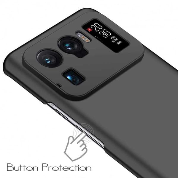 Xiaomi Mi 11 Ultra Thin kumipinnoitettu mattamusta Cover Basic V2 Black