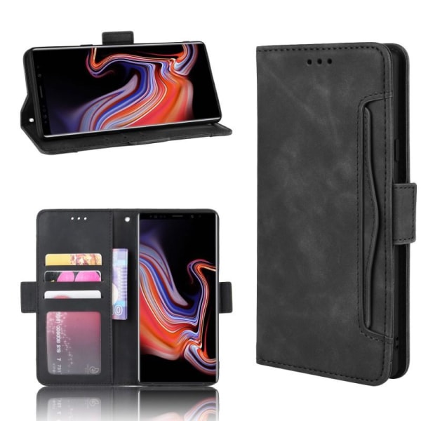 Samsung Note 9 Wallet Case PU Læder 6-LOMMES Winston V3 Black