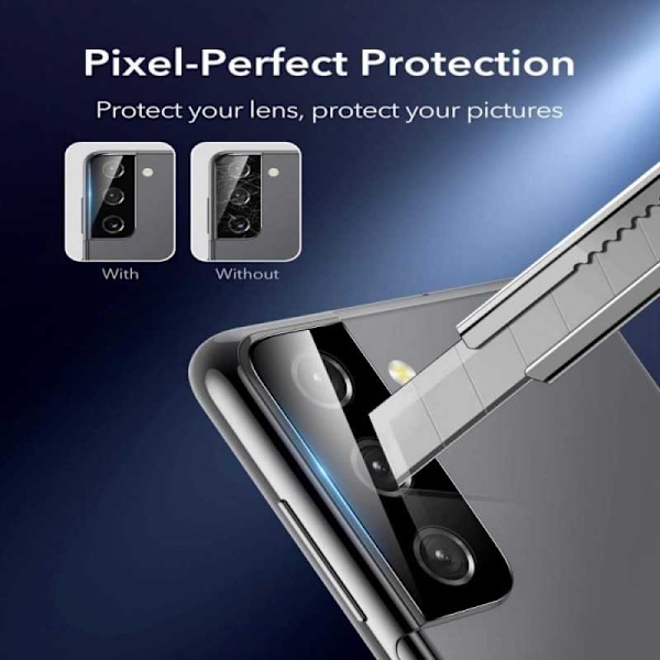 2-PACK Samsung S21 Plus Kameraskydd ESR Härdat Glas Svart