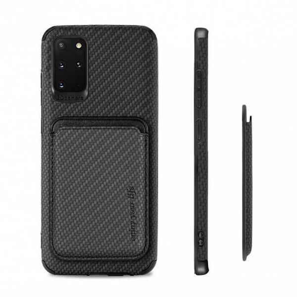 Samsung S20 Plus Stødsikker skal med magnetkortholder Magsafe RFID Black