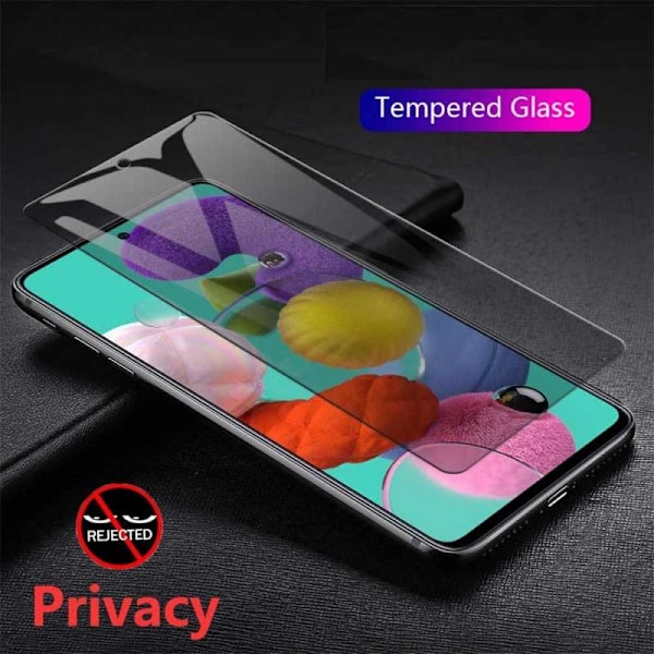 2-PACK Samsung A41 Privacy karkaistu lasi 0,26mm 2,5D 9H Transparent