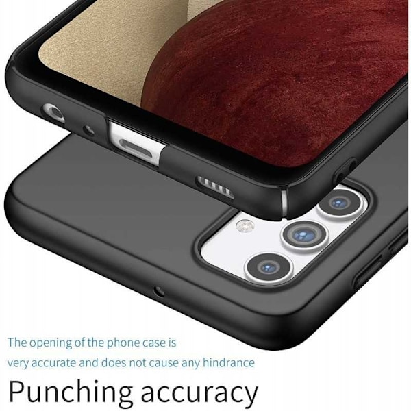 Samsung A32 4G Ultra-ohut kumipinnoitettu mattamusta Cover Basic V2 Black