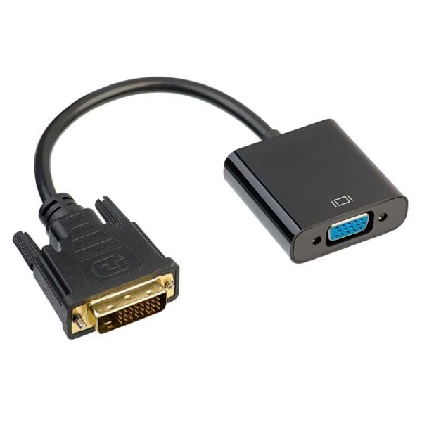 Sovitin kaapelilla DVI (m) / VGA (f) 15 cm Black