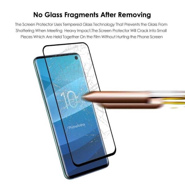 Samsung S10 Härdat Glas 0.26mm 3D 9H Fullframe (SM-G973F) Transparent