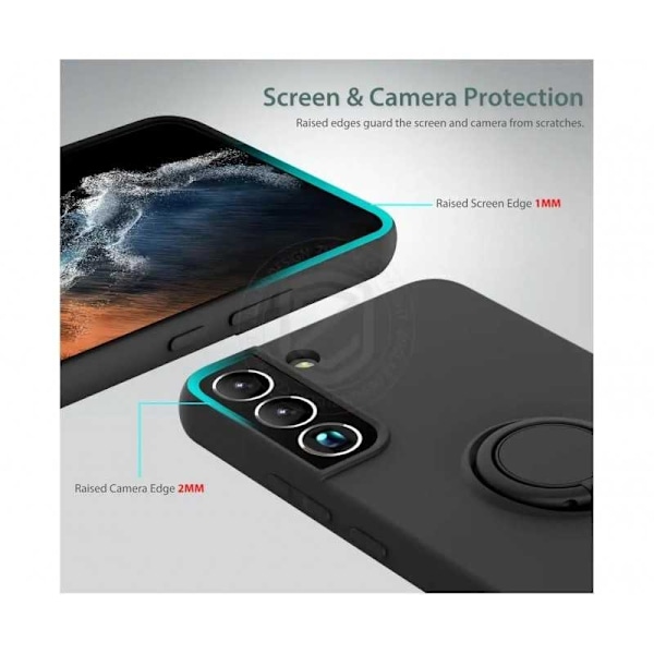 Samsung S22 Plus iskunkestävä kotelo CamShield-renkaan pidikkeellä Grön