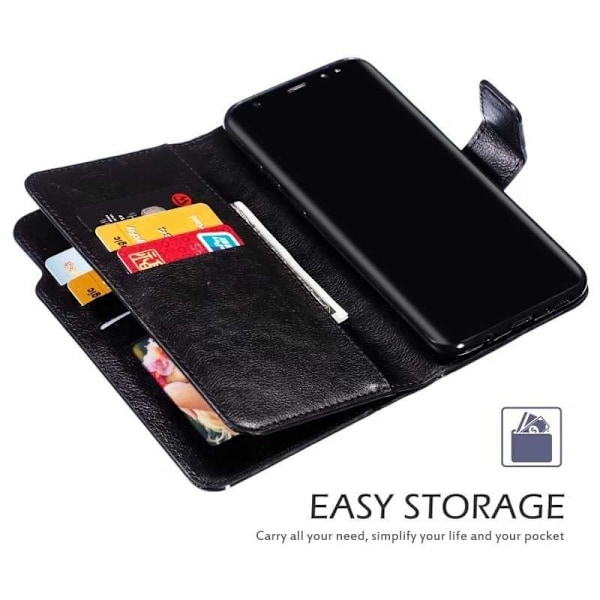 Samsung S8 Plus Praktisk Plånboksfodral med 12-Fack Array V4 Black