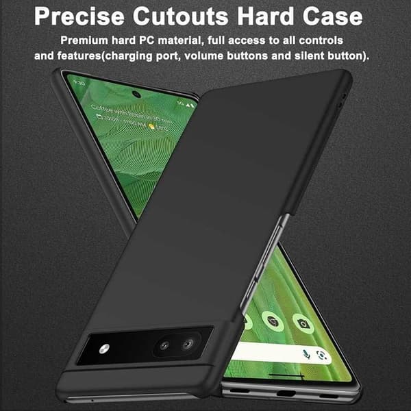 Google Pixel 7 Ultra-ohut kumipinnoitettu Mattavärinen Basic V2 Black