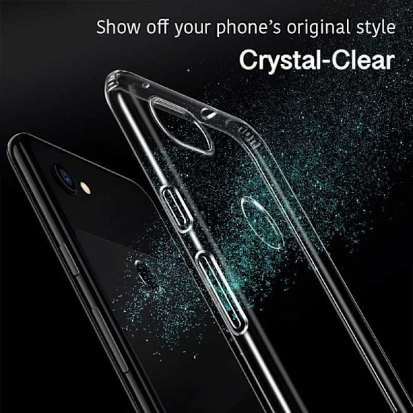 Google Pixel 3a stødabsorberende silikonecover Enkelt Transparent