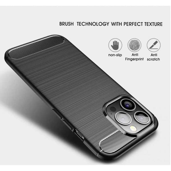 iPhone 13 Pro Max iskunkestävä kotelo SlimCarbon Black