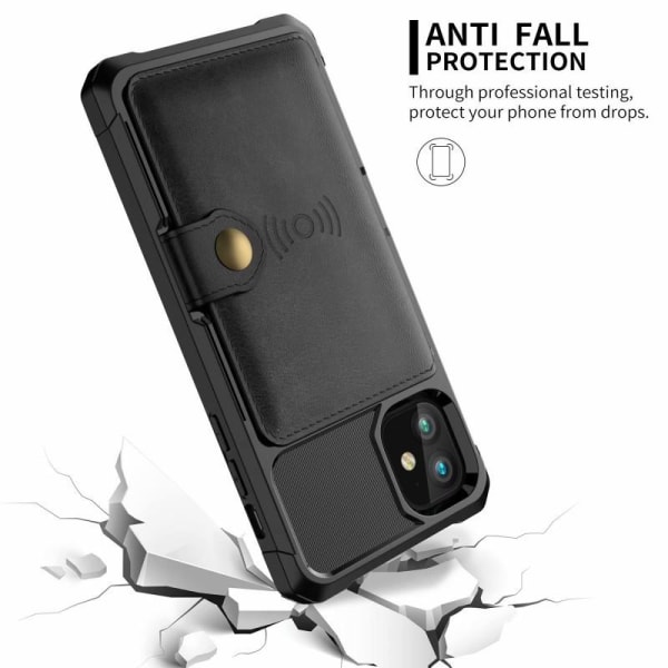 iPhone 12 Mini Iskunkestävä Premium Cover 4-FACK Solid V3 Black