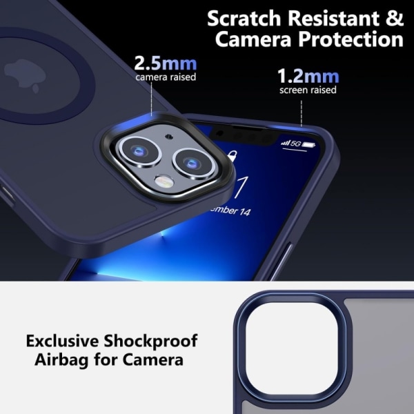 iPhone 15 Transparent Stötdämpande Skal MagSafe-Kompatibelt V2 -