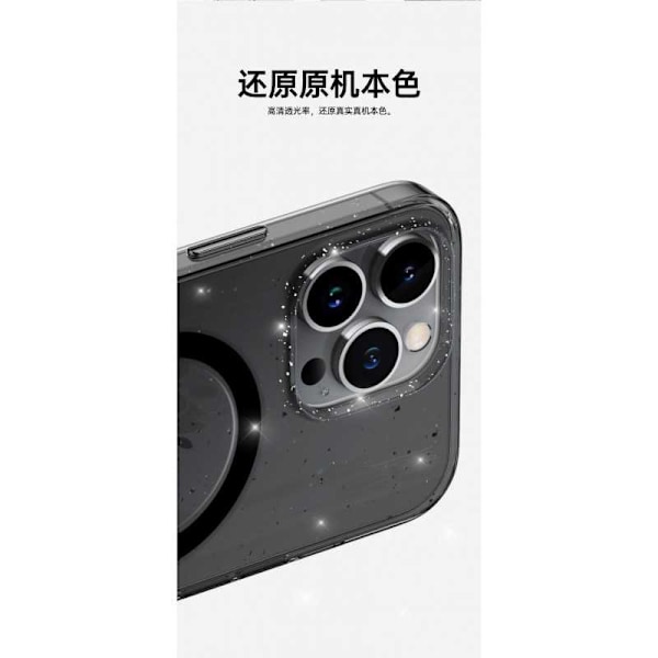 Glittery MagSafe Cover iPhone 15 - Sort