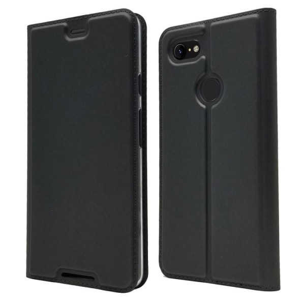 Google Pixel 3 XL Flip Case Skin Pro korttilokerolla Black