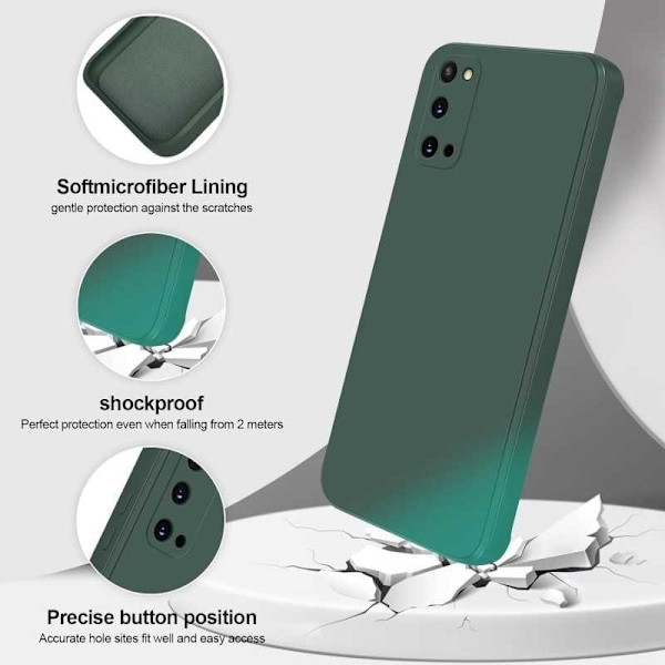 Samsung S20 Kuminen Matt Green Shell Liquid - vihreä