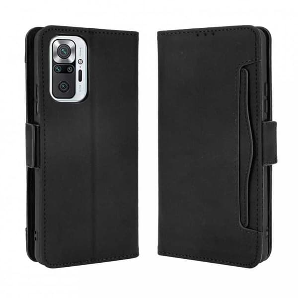 Xiaomi Redmi Note 10 Pro Wallet Case PU Læder 6-SLOT Winston V3 Black