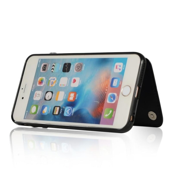 iPhone 6 / 6S Iskunkestävä kotelo Korttiteline 3-POCKET Flippr V Black