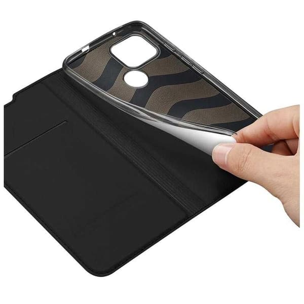 Google Pixel 4a 4G / LTE Flip Case Smooth -korttipaikka Black