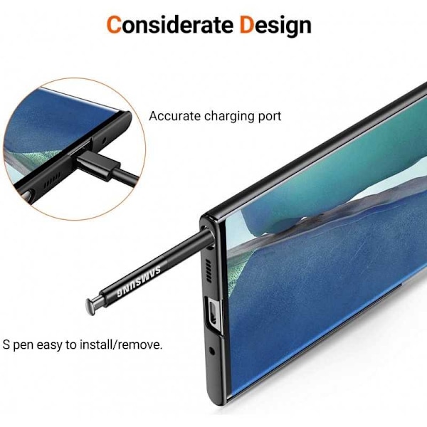Samsung Note 20 Ultra Tunt Mattsvart Skal Basic V2 Svart