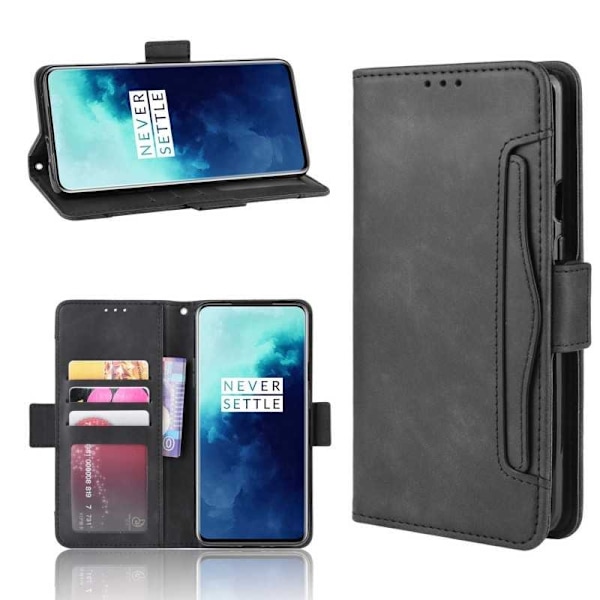 Oneplus 7T Pro Plånboksfodral PU-Läder 6-FACK Winston V3 Svart