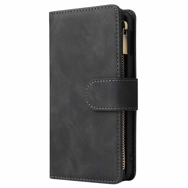Samsung S10e multifunktionelt pung etui Lynlås 8-rum Black