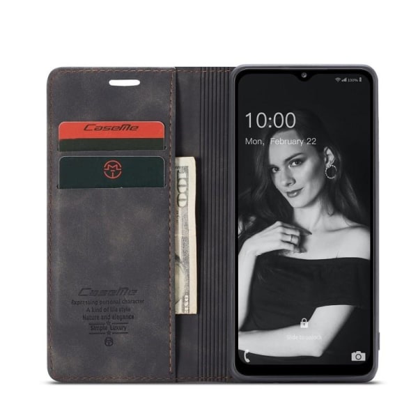 Samsung A33 5G Elegant Flip Cover CaseMe 3-RUMMET Black