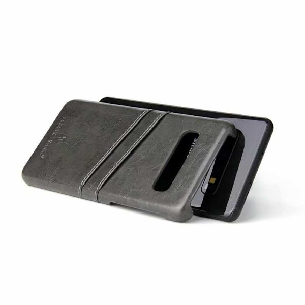 Samsung S10 Plus stødabsorberende kortholder retro Svart