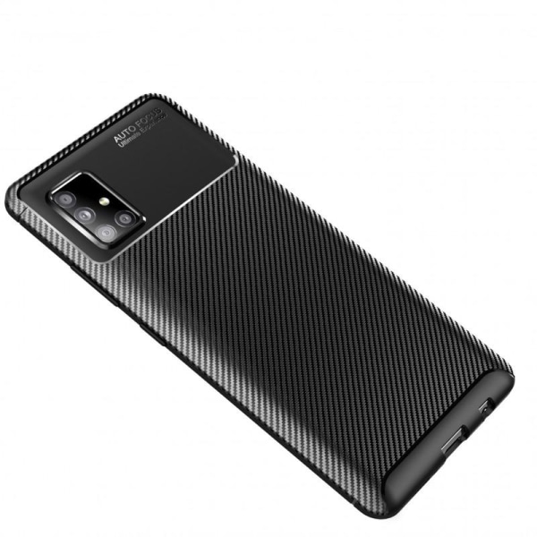 Samsung A41 Shockproof Slim Cover FullCarbon V4 Black