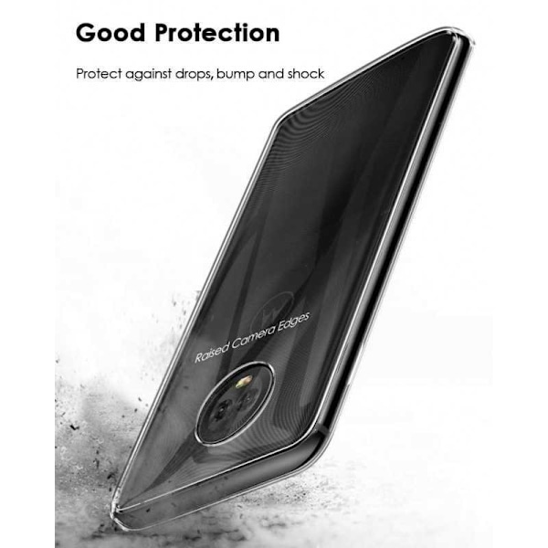 Motorola Moto G7 Plus Stöttåligt Genomskinligt Skal Simple Transparent