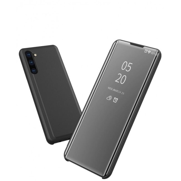 Samsung Note 10 Plus Smart Flip Case Clear View Seisova V2 Rocke Black