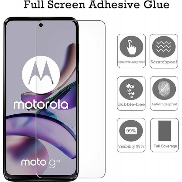 Motorola Moto G53 Hærdet glas 0,26 mm 2,5D 9H Transparent