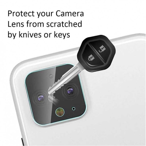 2-PACK Google Pixel 4a 4G/LTE Kamera Skydd Linsskydd Transparent