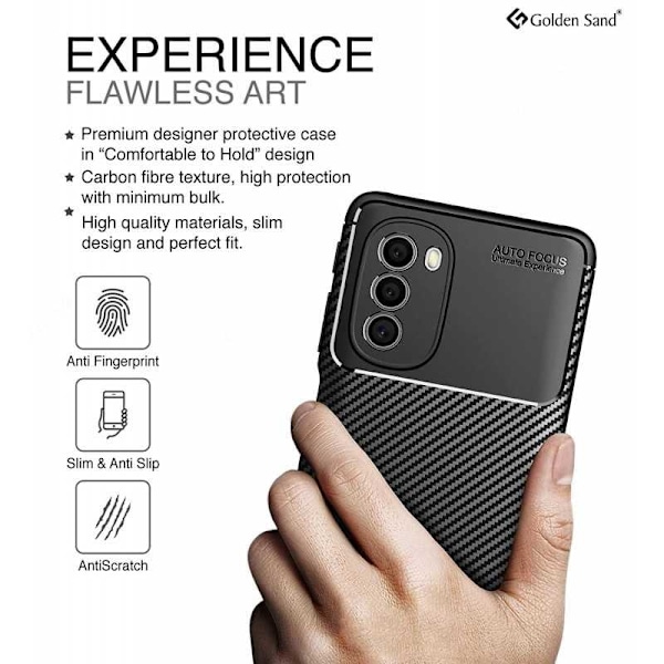 Motorola Edge 30 Pro Stöttåligt Skal FullCarbon V4 Svart