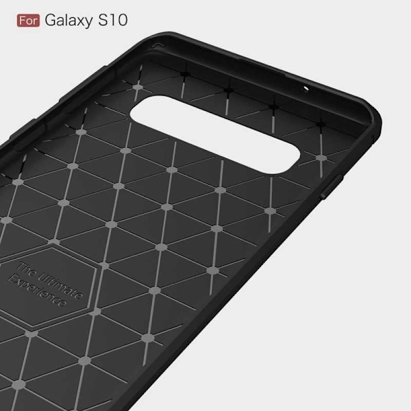 Samsung S10 Plus Stöttåligt Stötdämpande Skal SlimCarbon Svart