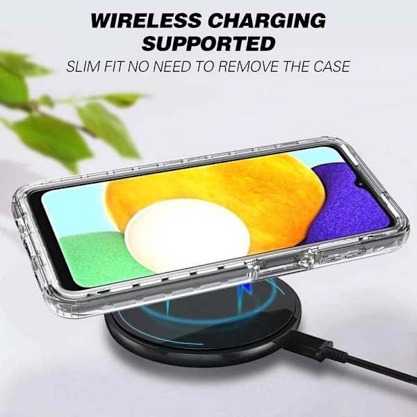 360° fuld dækning og stødabsorberende cover Samsung A13 5G / A04s Transparent
