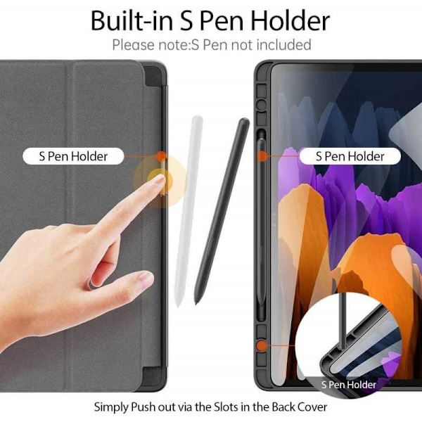 Samsung Tab S7 Plus / Tab S8 Plus 12.4 Fodral Dux Ducis Domo Svart Svart