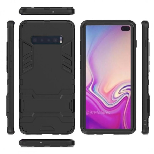 Samsung S10 Plus iskunkestävä kotelo jalustalla ThinArmor Black