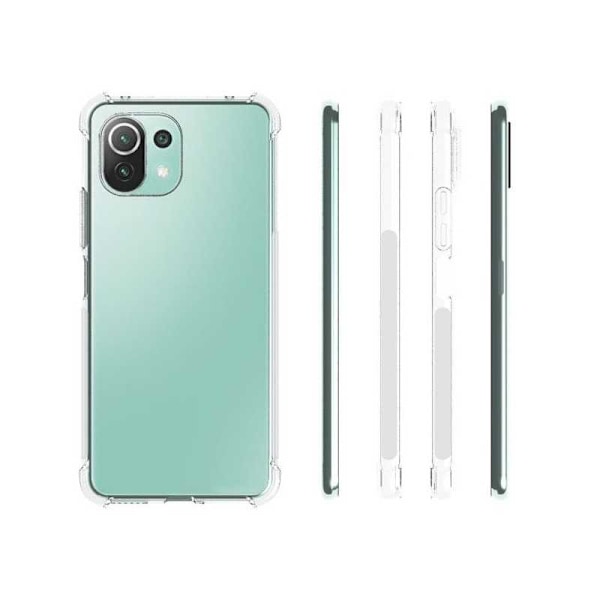 Xiaomi Mi 11 Lite stødabsorberende silikone Shell Shockr Transparent