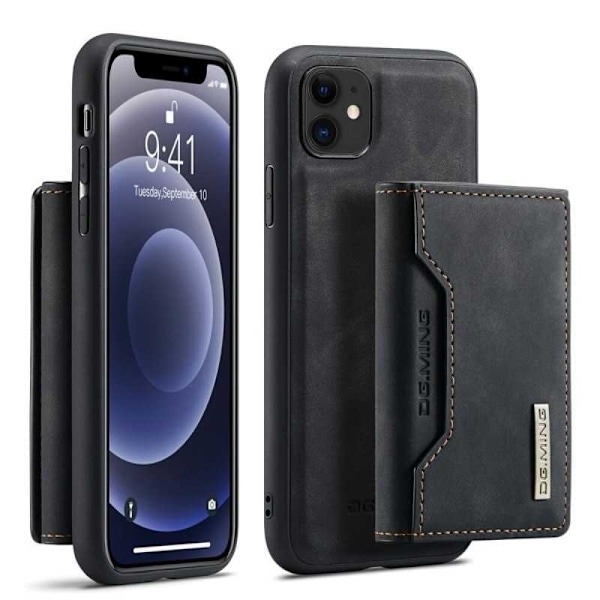 8-POWER iPhone 11 Stødsikkert cover med magnetkortholder DG.MING Afmonter Black